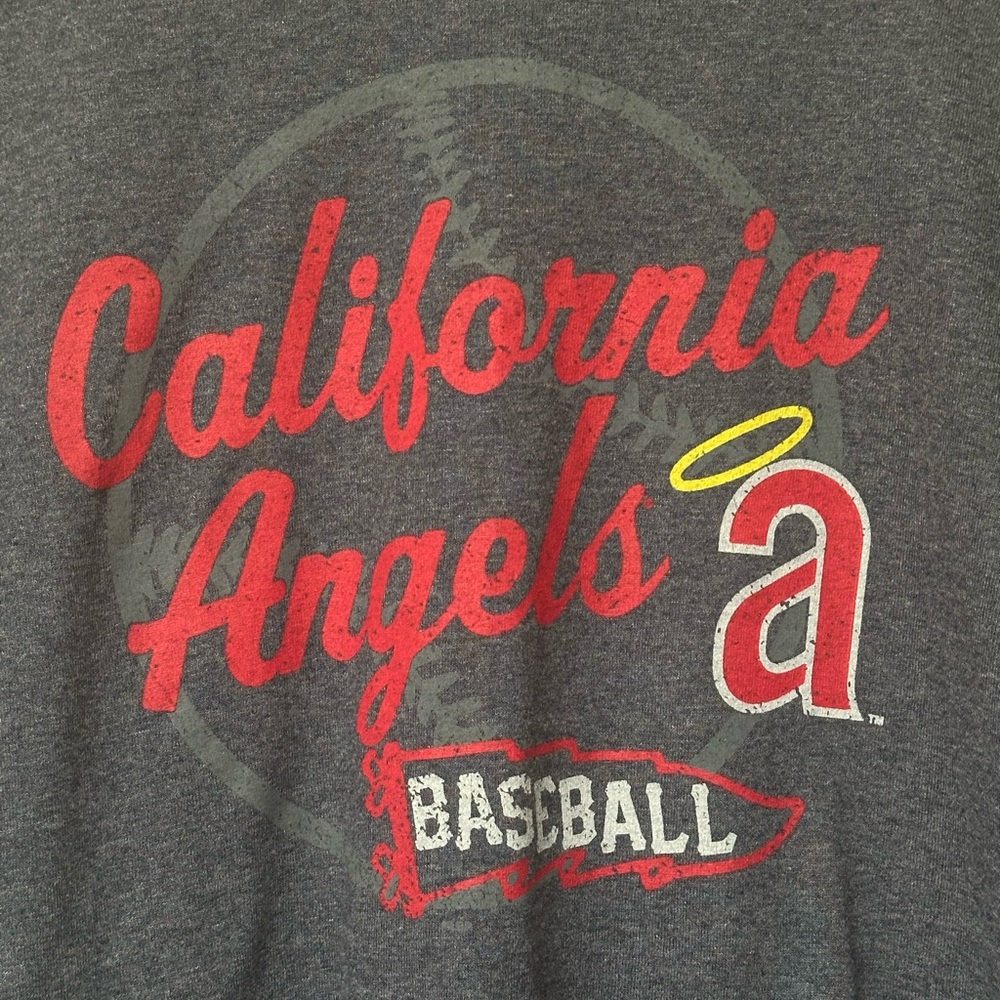MLB California Angels Los Angeles Anaheim Embroidered Patch Short Sleeve Shirt